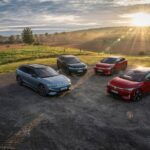 Samling av Volkswagen personbiler. ID7